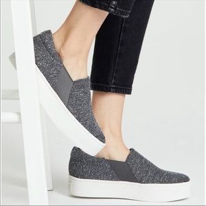 Vince Warren Gray Tweed Platform Sneakers size 9